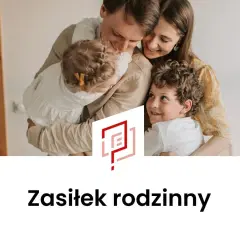 Szczęśliwa rodzina z dwójką dzieci przytulająca się.