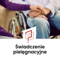 Dwie osoby trzymają się za ręce, jedna w wózku. Dowiedz się, ile wynosi zasiłek pielęgnacyjny.
