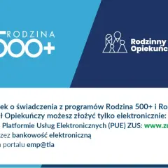 Wniosek o świadczenia z programów Rodzina 500+ i Rodzinny Kapitał Opiekuńczy można złożyć elektronicznie.