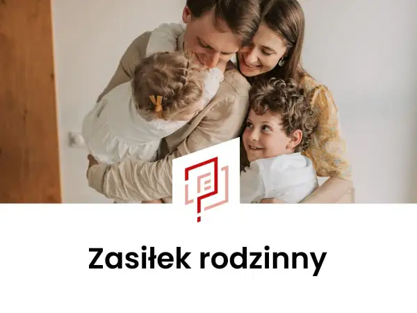 Szczęśliwa rodzina z dwójką dzieci przytulająca się.